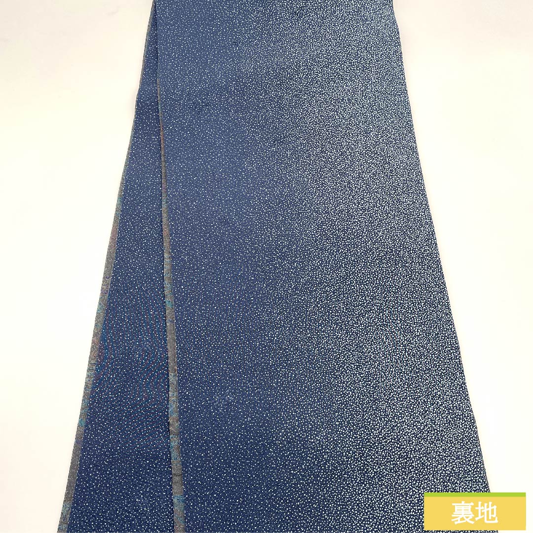 袋帯 素鼠色(すねずいろ) 染め帯 幾何学模様 超長尺 帯丈524cm 正絹 Sランク 全通 カジュアル グレー系 1123009892422