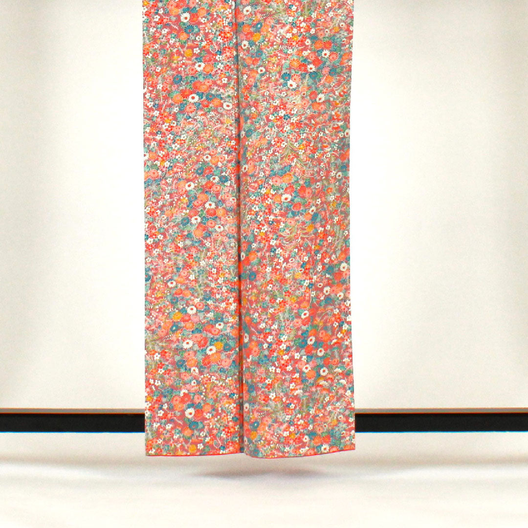 小紋 身丈161cm 裄丈64cm 袷 梅模様 レトロ 正絹 Sランク 紫系 1115000622320