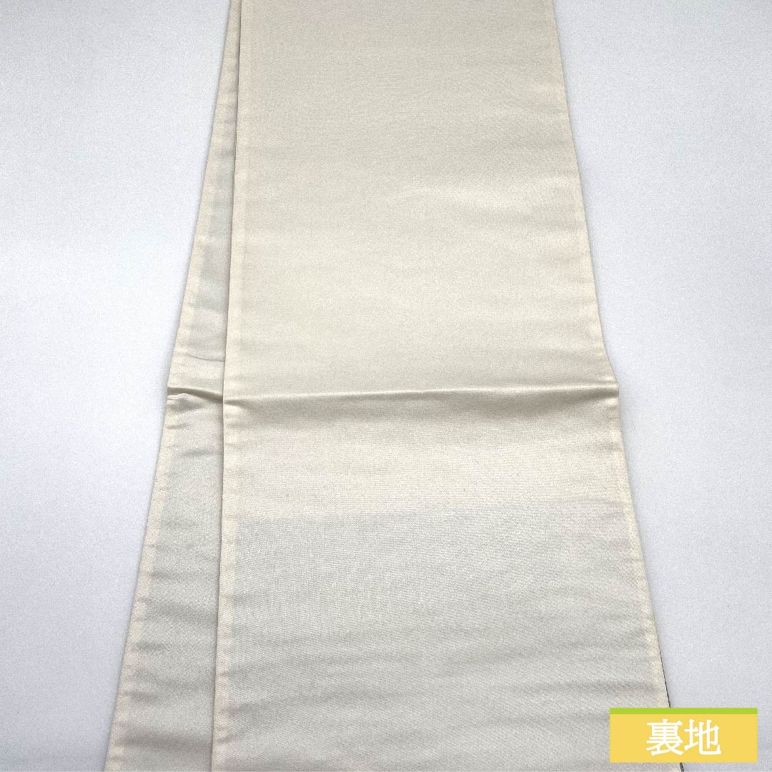 袋帯 正絹 銀色(ぎんいろ) 松 横段 帯丈430cm Aランク 六通 フォーマル 銀系 1123011773322