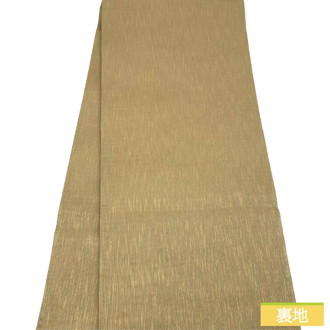 袋帯 正絹 引箔 流水 鹿の子 綾金 帯丈436cm Sランク 六通 フォーマル 金系 1123013462321