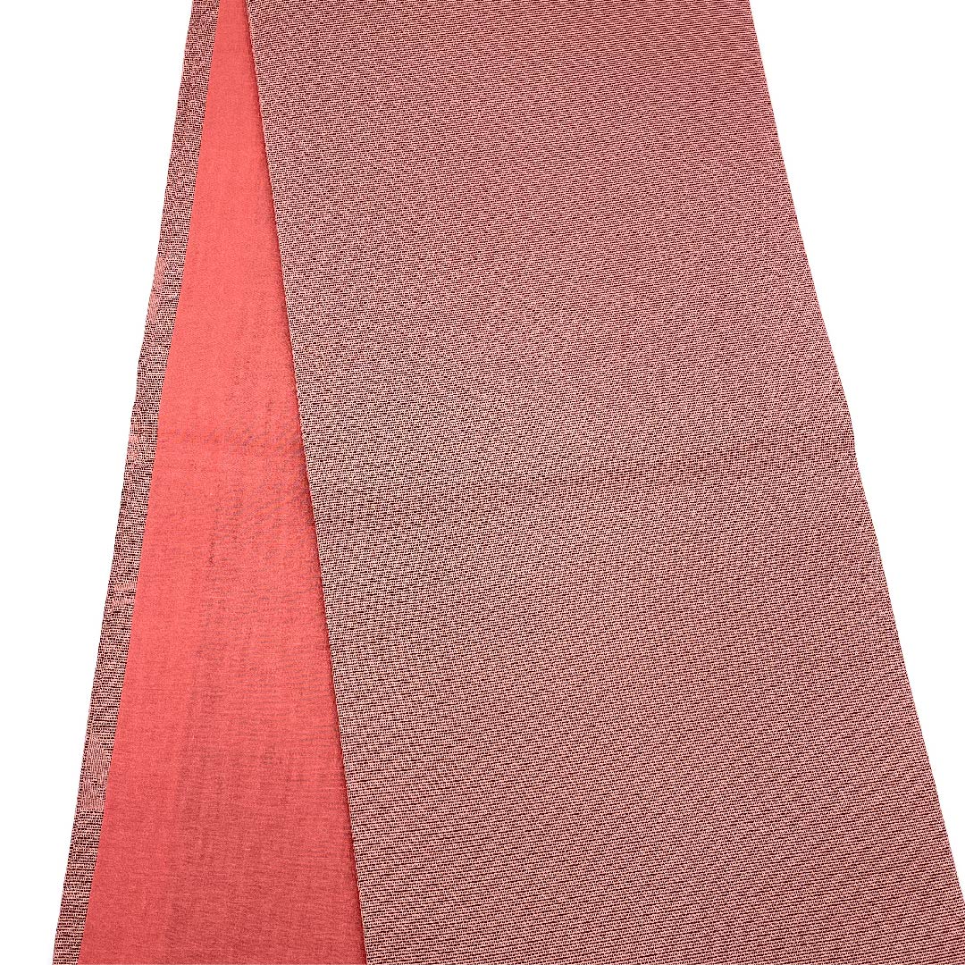 名古屋帯 浅蘇芳色 夏帯 観世流水 笹 紗 帯丈354cm 正絹 Sランク 六通 セミフォーマル ピンク系 1124004142313 開き仕立て