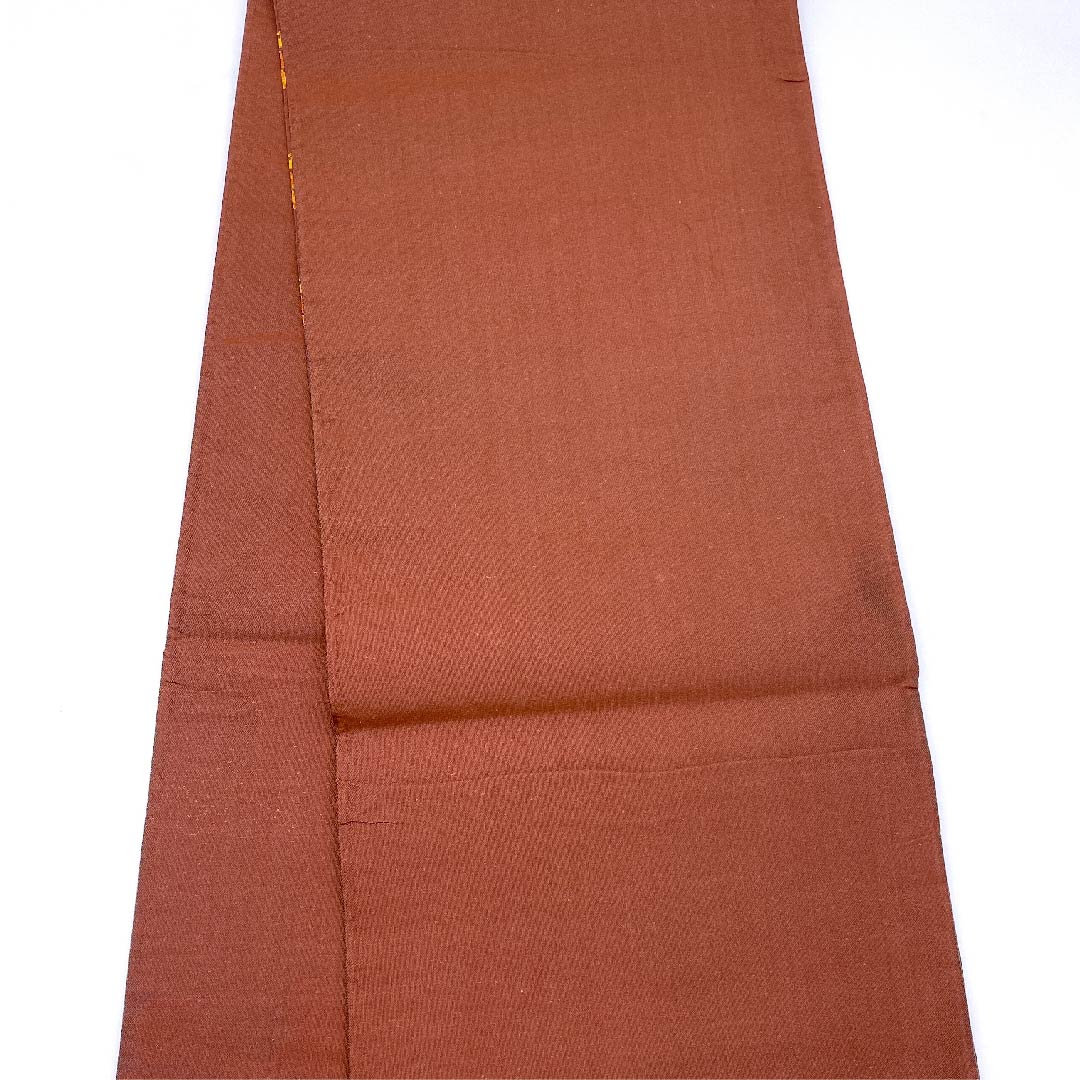Fukuro Obi (Sash) in Red Shrimp Brown, Shosoin Pattern, Length 426cm, Pure Silk, S Rank, Six-way, Casual, Red, 1123008402312