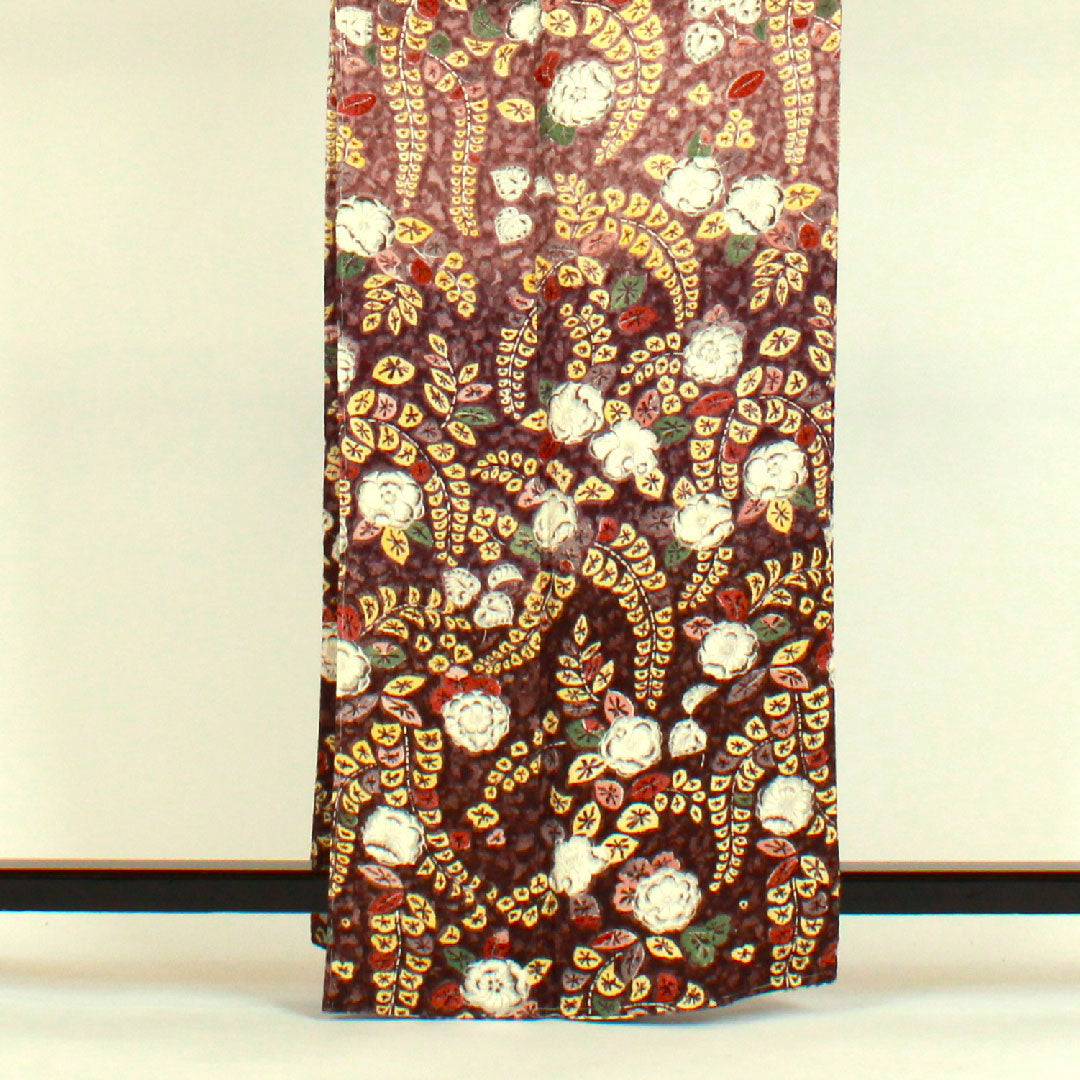 小紋 身丈163.5cm 裄丈64cm 袷 辻ヶ花 正絹 Aランク 紫系 1115000433320