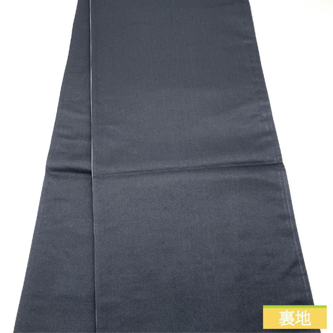 袋帯 正絹 水銀色(すいぎんいろ) ふくろう 帯丈460cm Sランク 全通 カジュアル グレー系 1123012332422