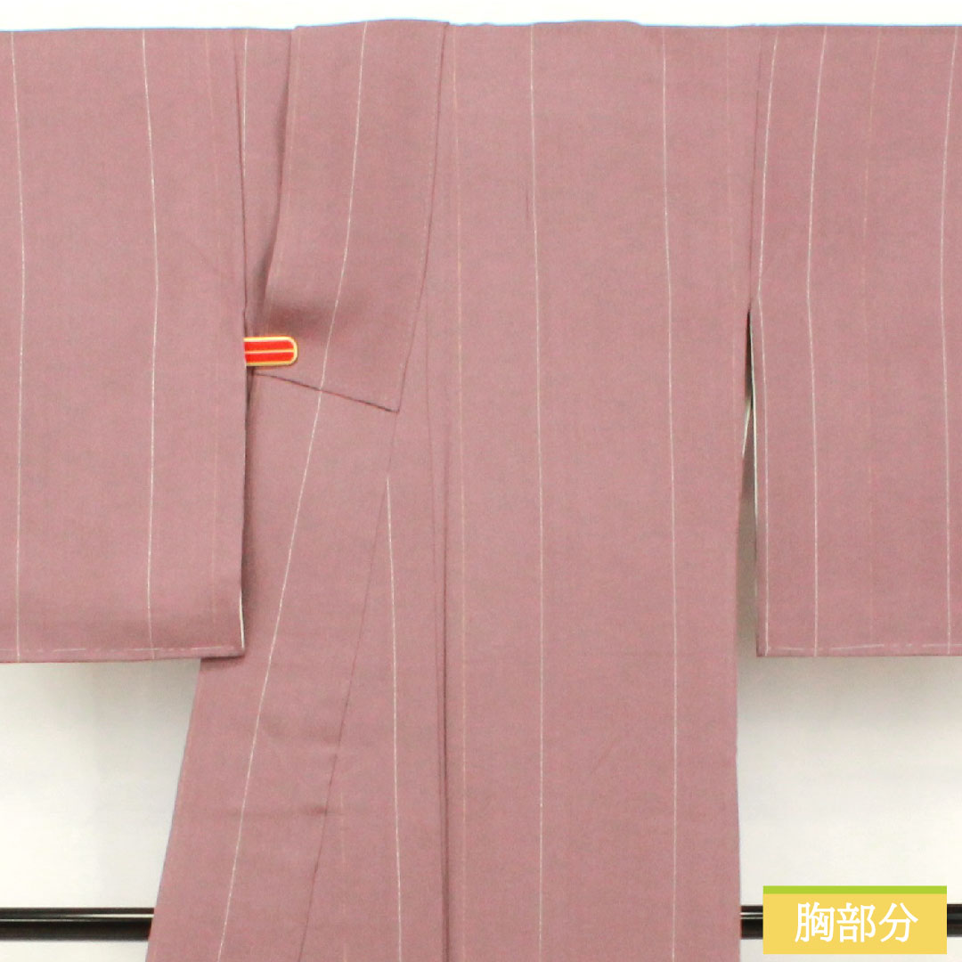 小紋 正絹 身丈161.5cm 裄丈63.5cm 袷 半色(はしたいろ) Bランク 紫系 1115004754420