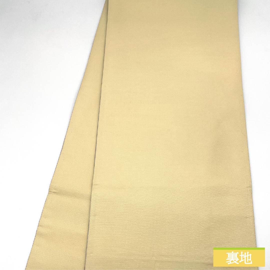 袋帯 正絹 水銀色(すいぎんいろ) 西陣織 立湧 抽象花 帯丈452cm Sランク 六通 セミフォーマル グレー系 1123012642422