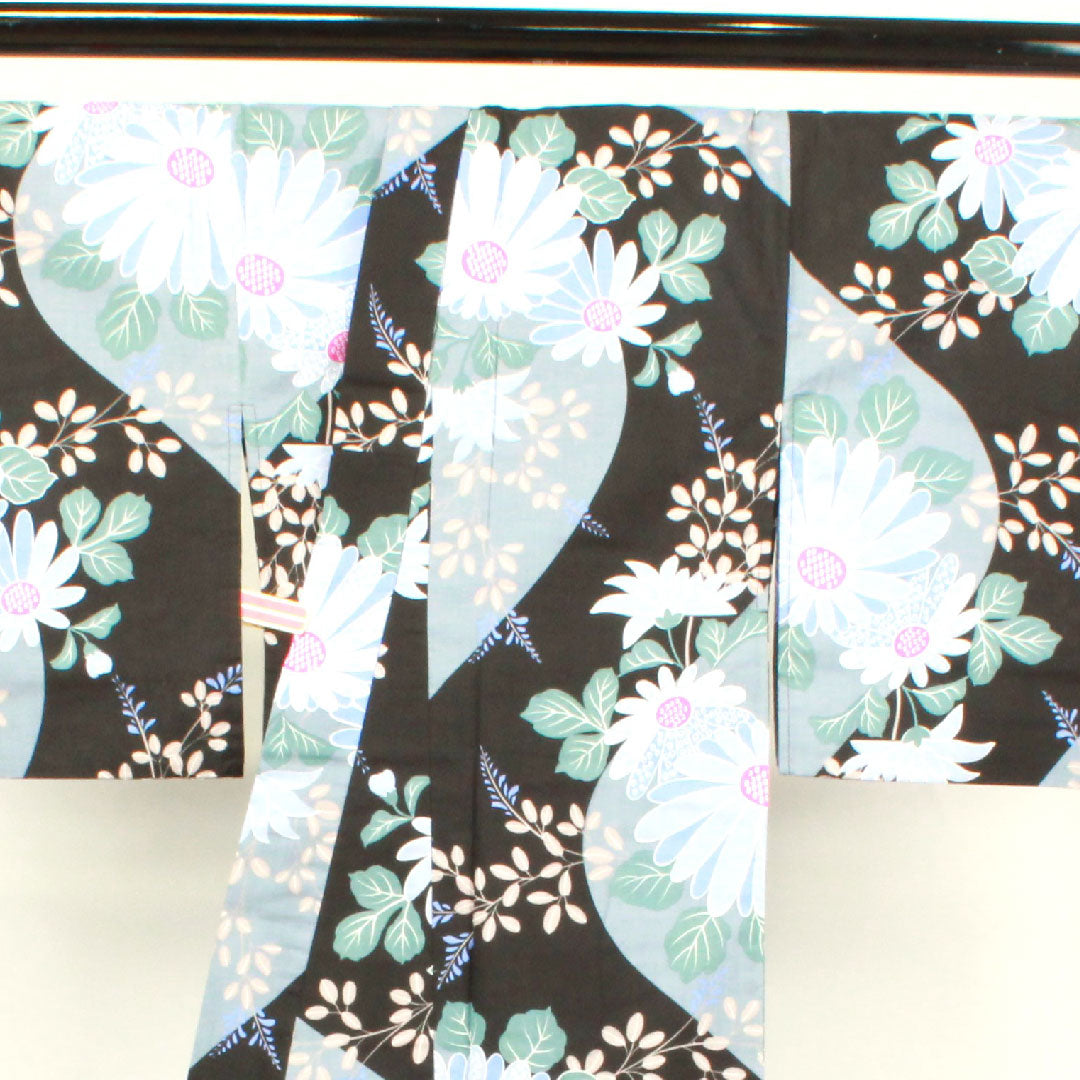 浴衣 ガーベラ 萩 木綿 Sランク 単衣 身丈165.5cm 裄丈62cm グラデーション系 1118002872599