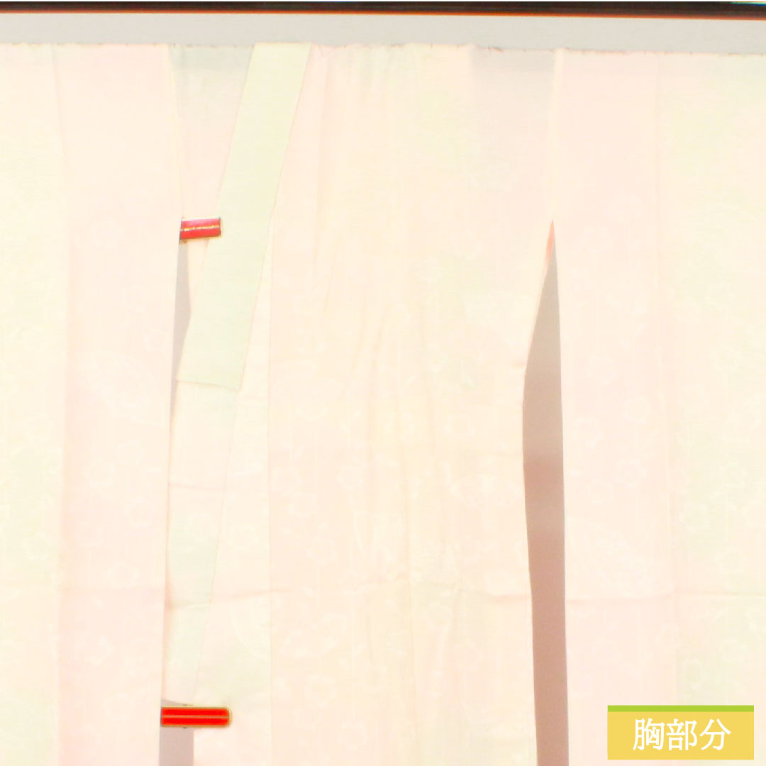 Nagajuban (long undergarment) made of pure silk, length 134cm, sleeve length 68.5cm, for single layer furisode, gradation dyeing, S rank, pink, 1129000632413