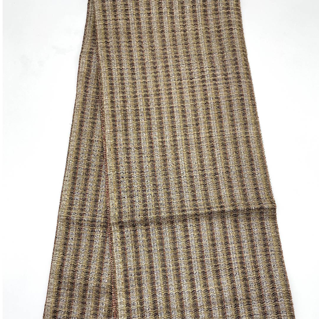 袋帯 グラデーション 幾何学模様 帯丈450cm 正絹 Sランク 全通 セミフォーマル グラデーション系 1123007222399