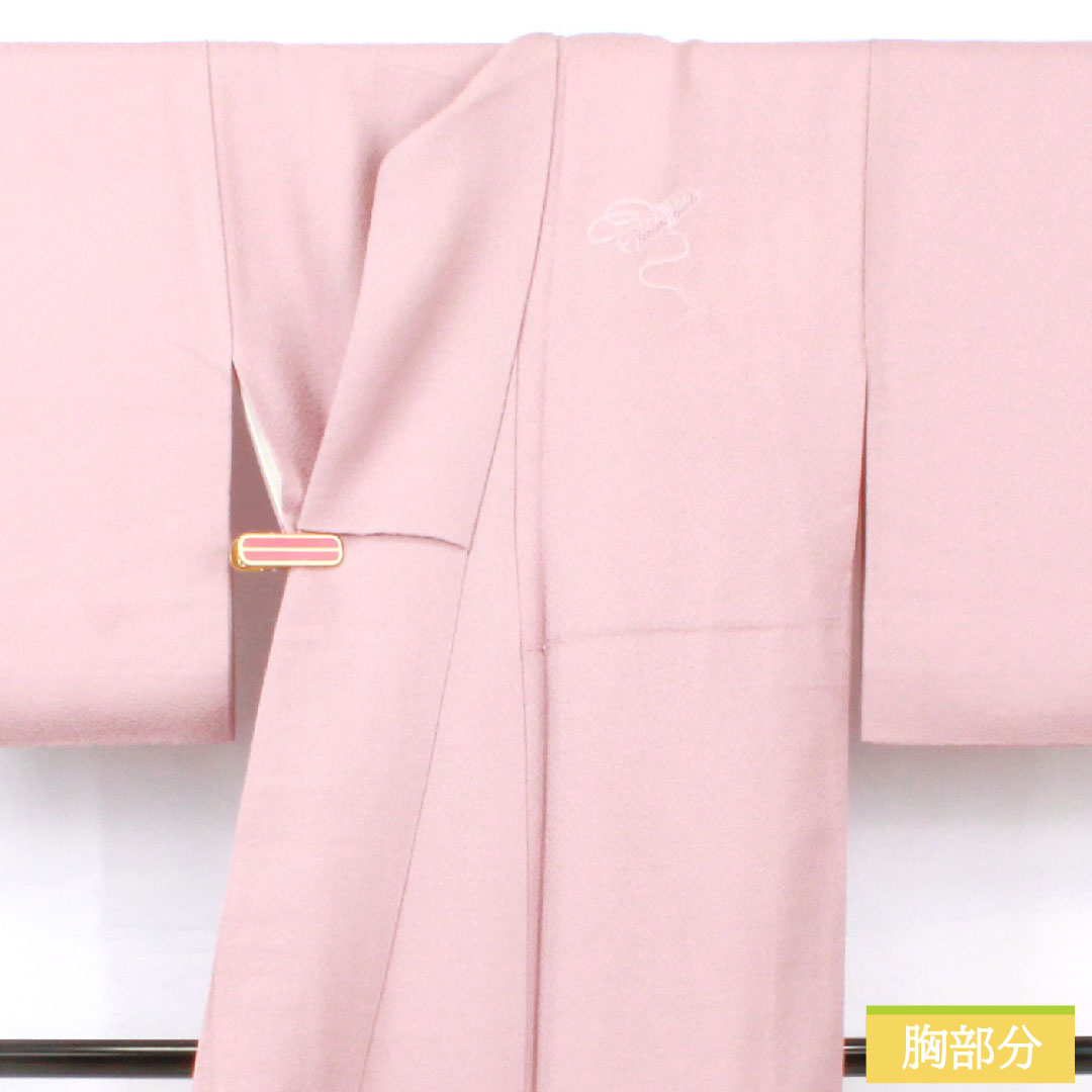 訪問着 正絹 袷 身丈149cm 裄丈62cm 薄藤色(うすふじいろ) 汕頭刺繡 蘇州刺繡 一つ紋 中陰五三桐 Sランク 紫系 1112005112120