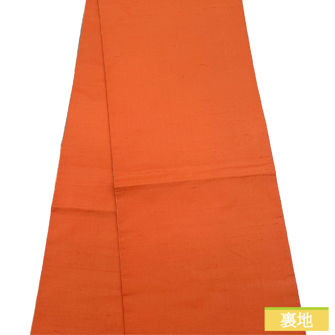 袋帯 正絹 Sランク 染め帯 大島紬地 作家物 更紗模様 帯丈424cm 全通 カジュアル グラデーション系 1123016382399