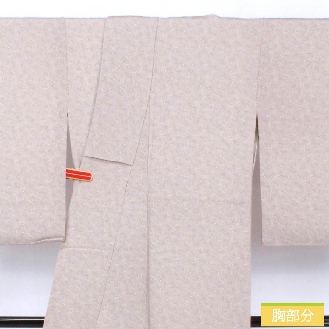 小紋 正絹 Sランク 身丈157.5cm 裄丈66cm 袷 灰桜色(はいざくらいろ) 型染 江戸小紋 二代目金田昇 金田染工 グレー系 1115007482322