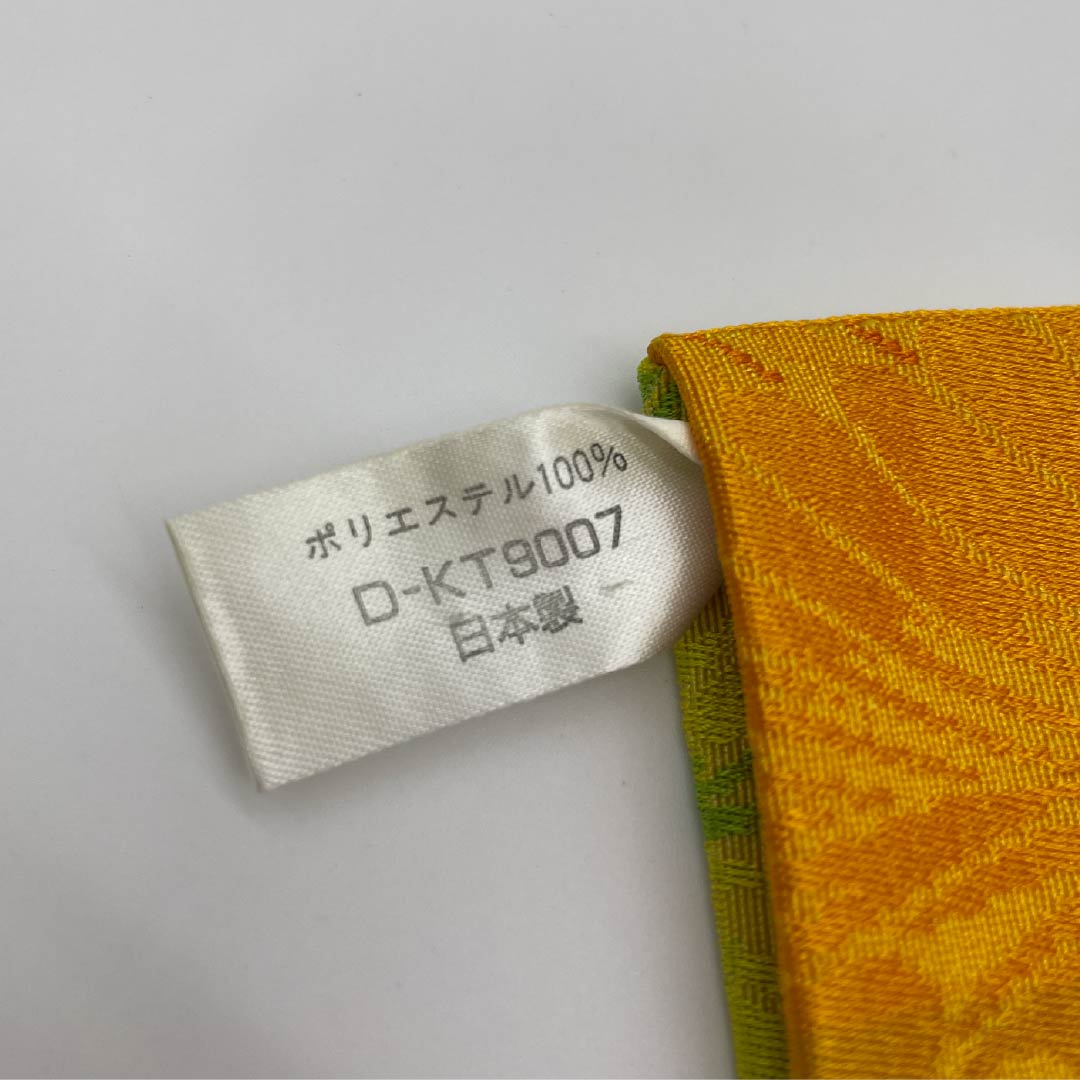 半幅帯 ポリエステル 山吹色(やまぶきいろ) Kansai 抽象模様 帯丈402cm 黄系 Sランク 1125001802423