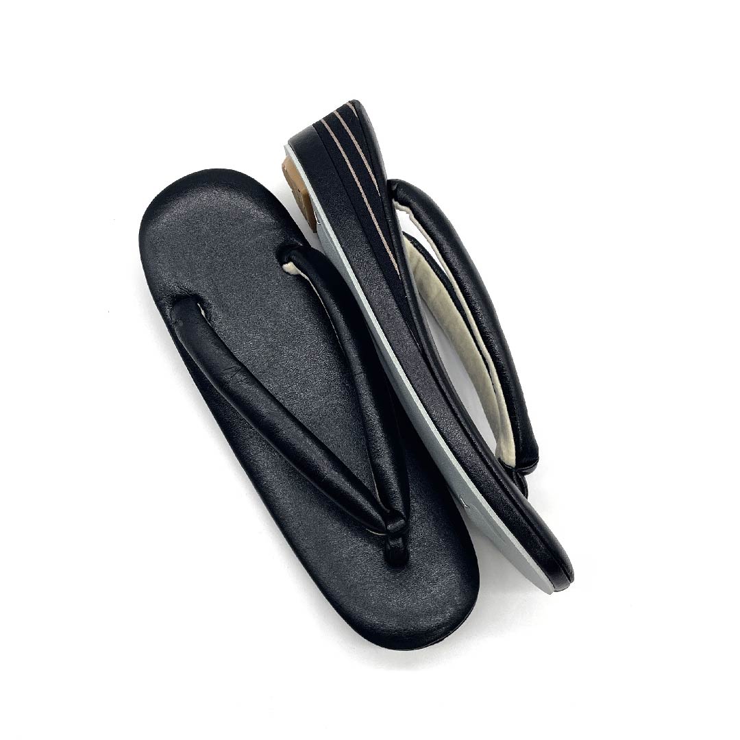 (New old stock) Casual sandal and bag set, black, unused, simple, clasp purse, size L, black, rank S, 1133000042410