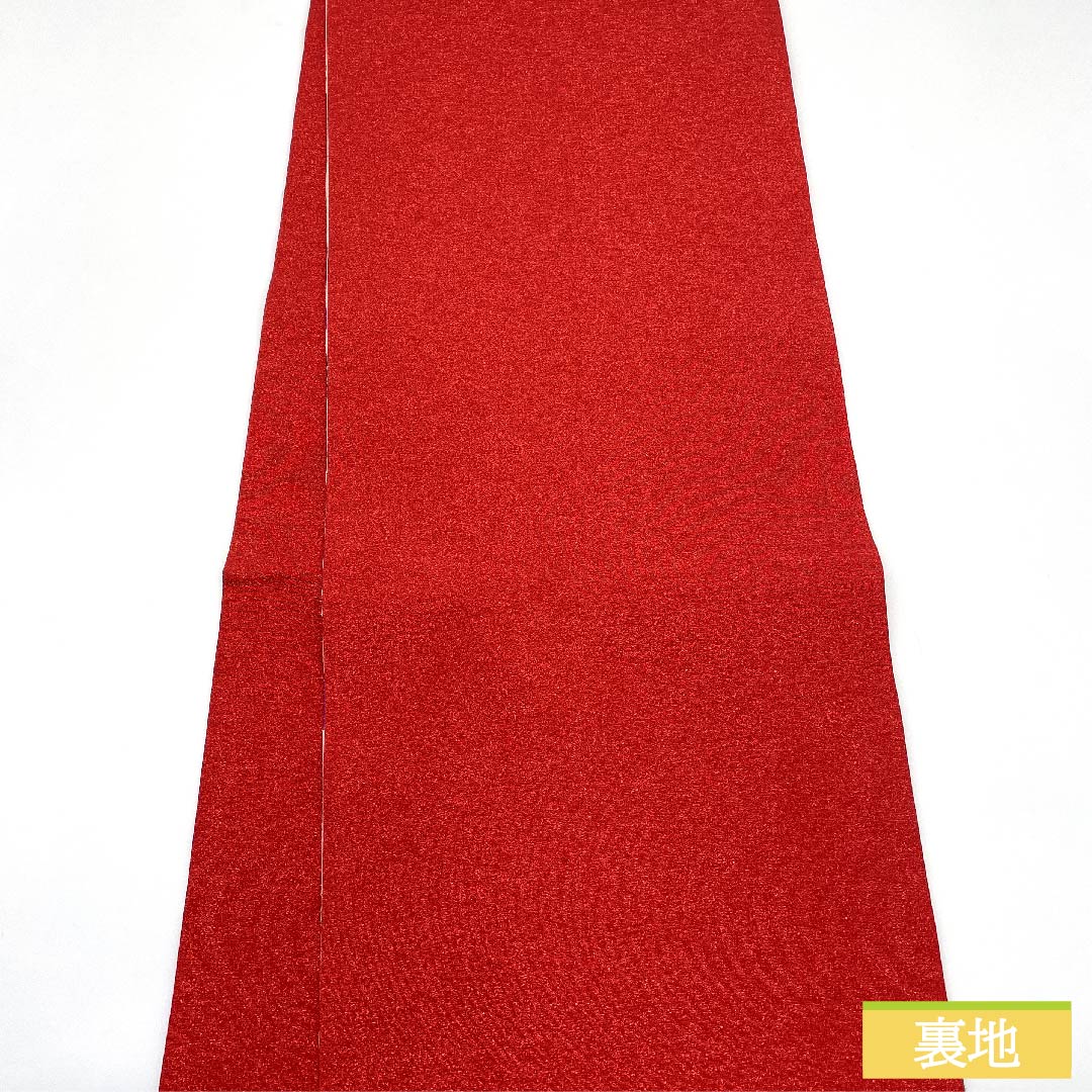 袋帯 正絹 白梅鼠色(しらうめねずいろ) ねじり梅 露草 桜 市松 帯丈440cm Sランク 六通 フォーマル 白系 1123011672311