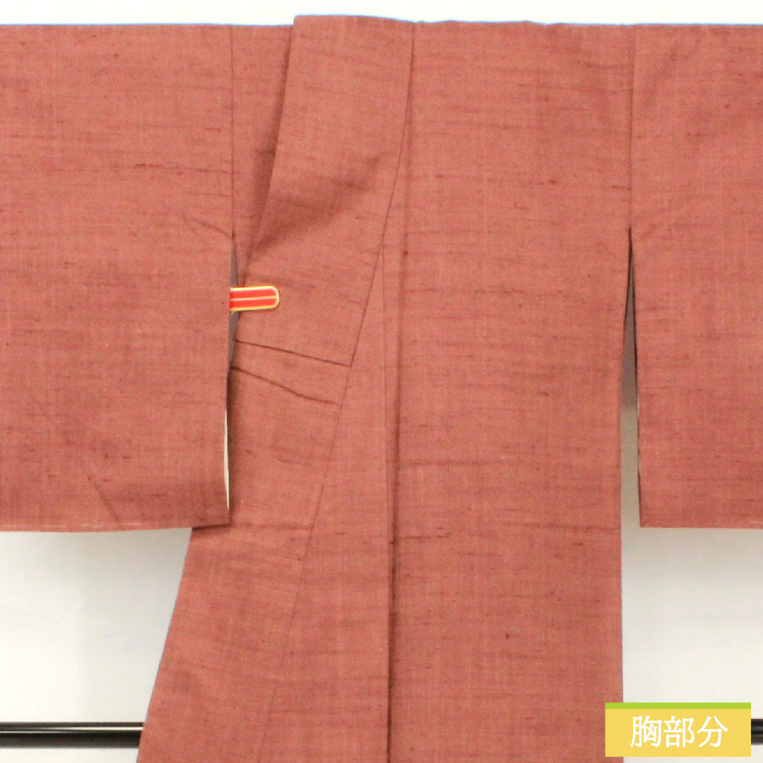 Plain color, pure silk, length 155cm, sleeve length 62.5cm, vermilion color, pongee fabric, plain color, lined, S rank, brown, 1114002072314