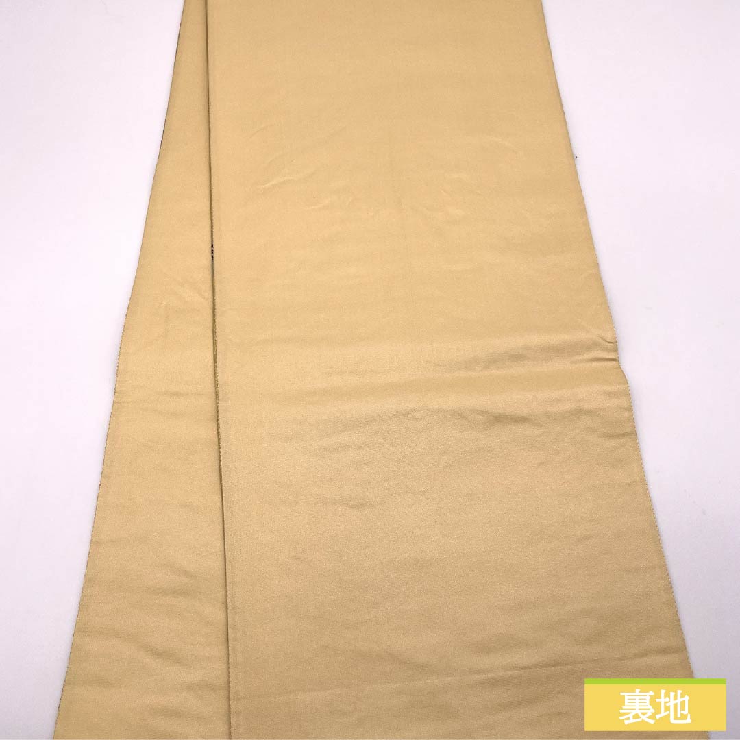 袋帯 正絹 純金箔 留袖用 京の祭絵図 時代人物 雲取り 帯丈438cm Sランク 全通 フォーマル 金系 1123014542321