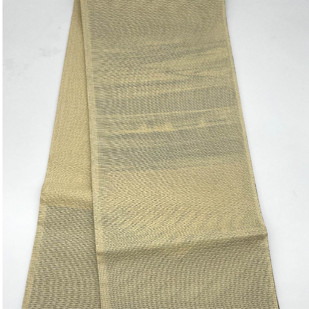 (未仕立)袋帯 麦藁色(むぎわらいろ) ラクダ シルクロード 月 帯丈472cm 正絹 NEWランク 六通 セミフォーマル ベージュ系 1123009031425