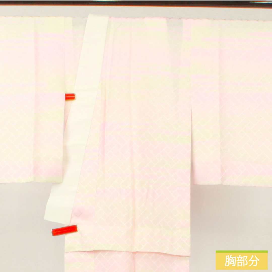 長襦袢 正絹 身丈126cm 裄丈63cm 単衣 ボカシ染 身上げ有り Sランク ピンク系 1129000652313