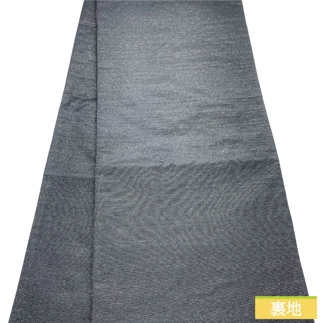 【未仕立】袋帯 正絹 NEWランク 菊 西陣織 ふくれ織 新品未使用品 帯丈442cm 六通 フォーマル 黒系 1123018201310