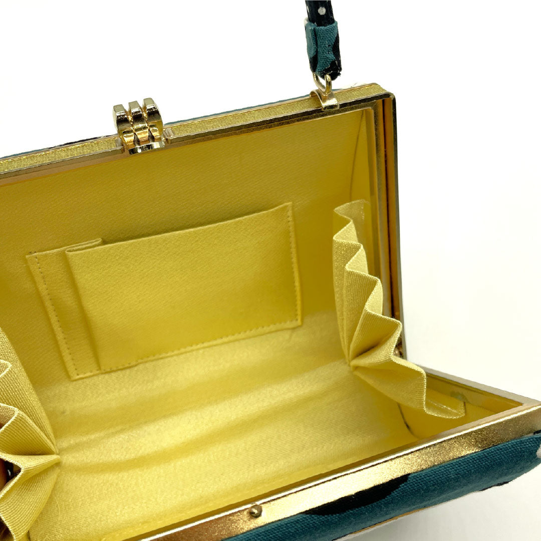 和装バッグ カジュアル NEWランク 鉄御納戸色(てつおなんどいろ) ネコ 三毛猫 黒猫 緑系 113900133119