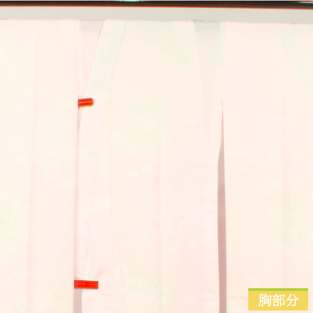 長襦袢 ポリエステル 身丈137.5cm 裄丈64cm 単衣 振袖用 ボカシ染 洗える着物 Sランク ピンク系 1129000622513