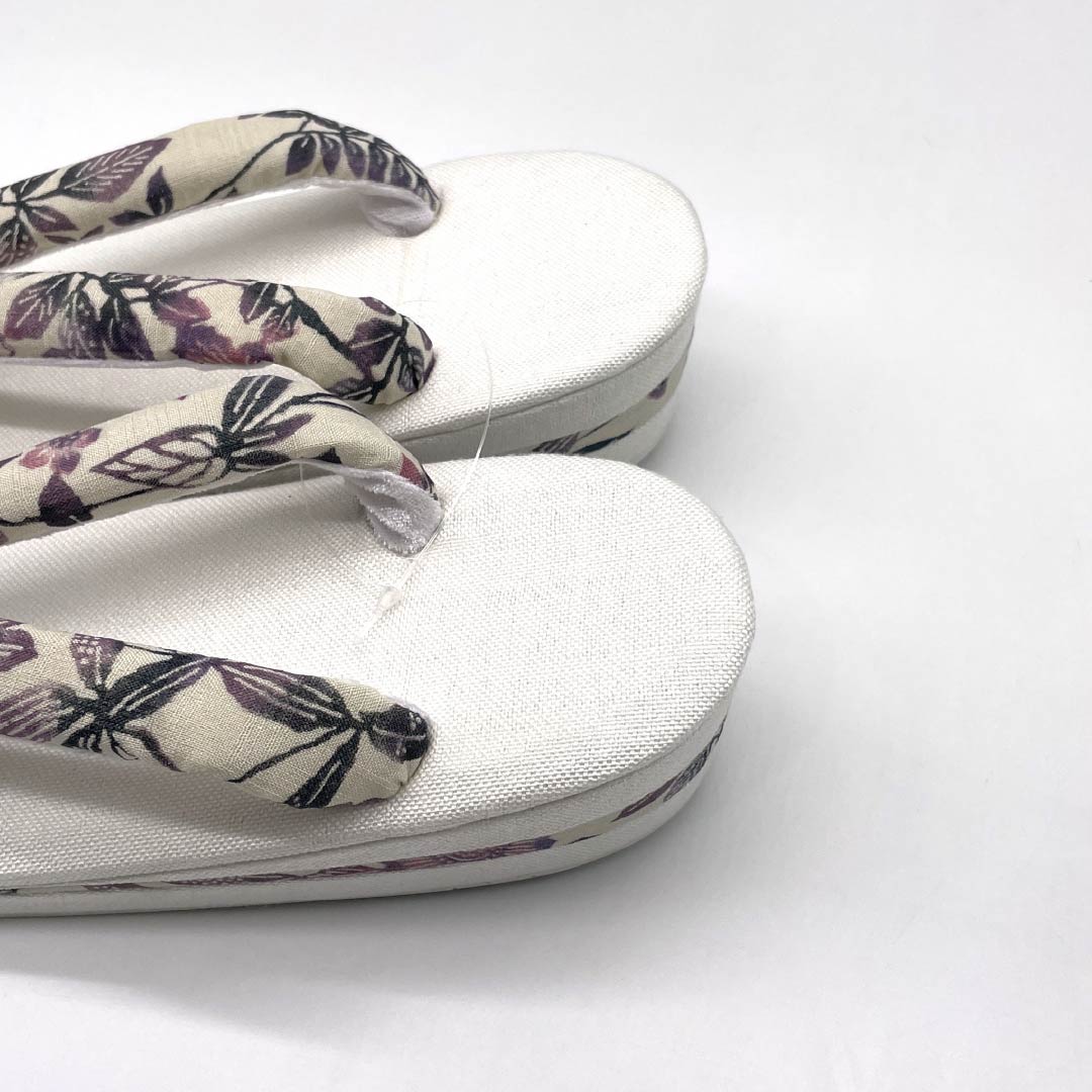 (新品)草履 亜麻 NEWランク 夏草履 亜麻草履 日本製 夏用 長さ24cm Lサイズ 白系 1122001731411