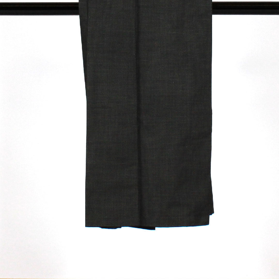 男物 身丈140cm 裄丈68cm 十字絣 アンサンブル 正絹 Sランク 袷 黒系 1119000272410