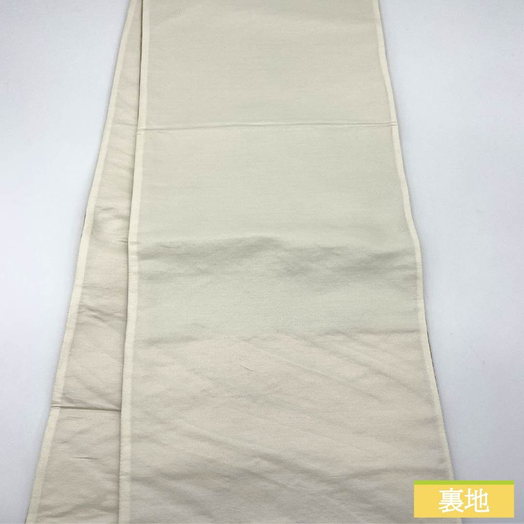 袋帯 正絹 流水 留袖用 帯丈414cm Sランク 六通 フォーマル 金系 1123014152321