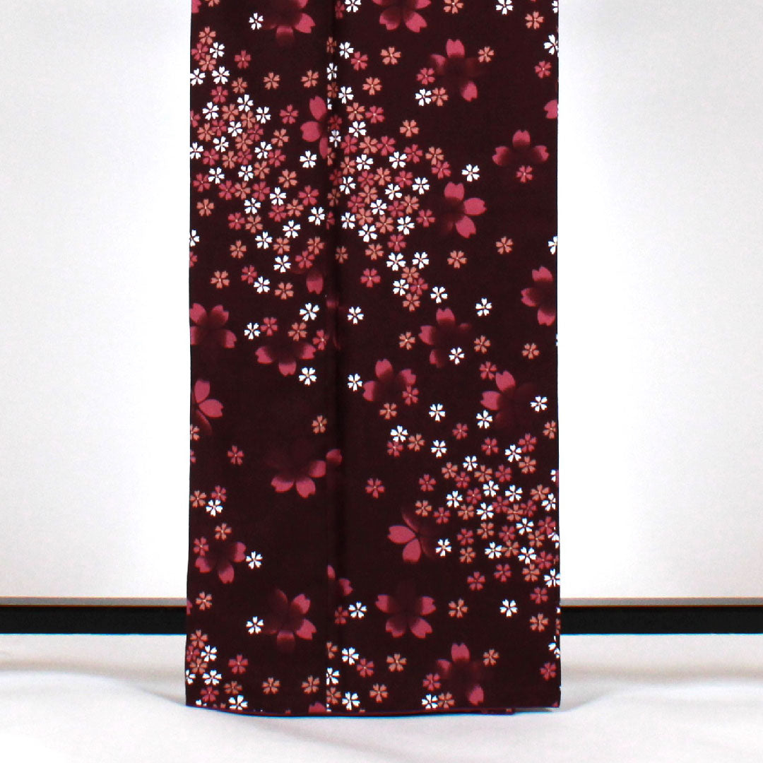 Small pattern, Length 166cm, Sleeve length 68cm, Awase, Cherry blossom pattern, Washable kimono, Polyester, S rank, Purple, 1115000842420