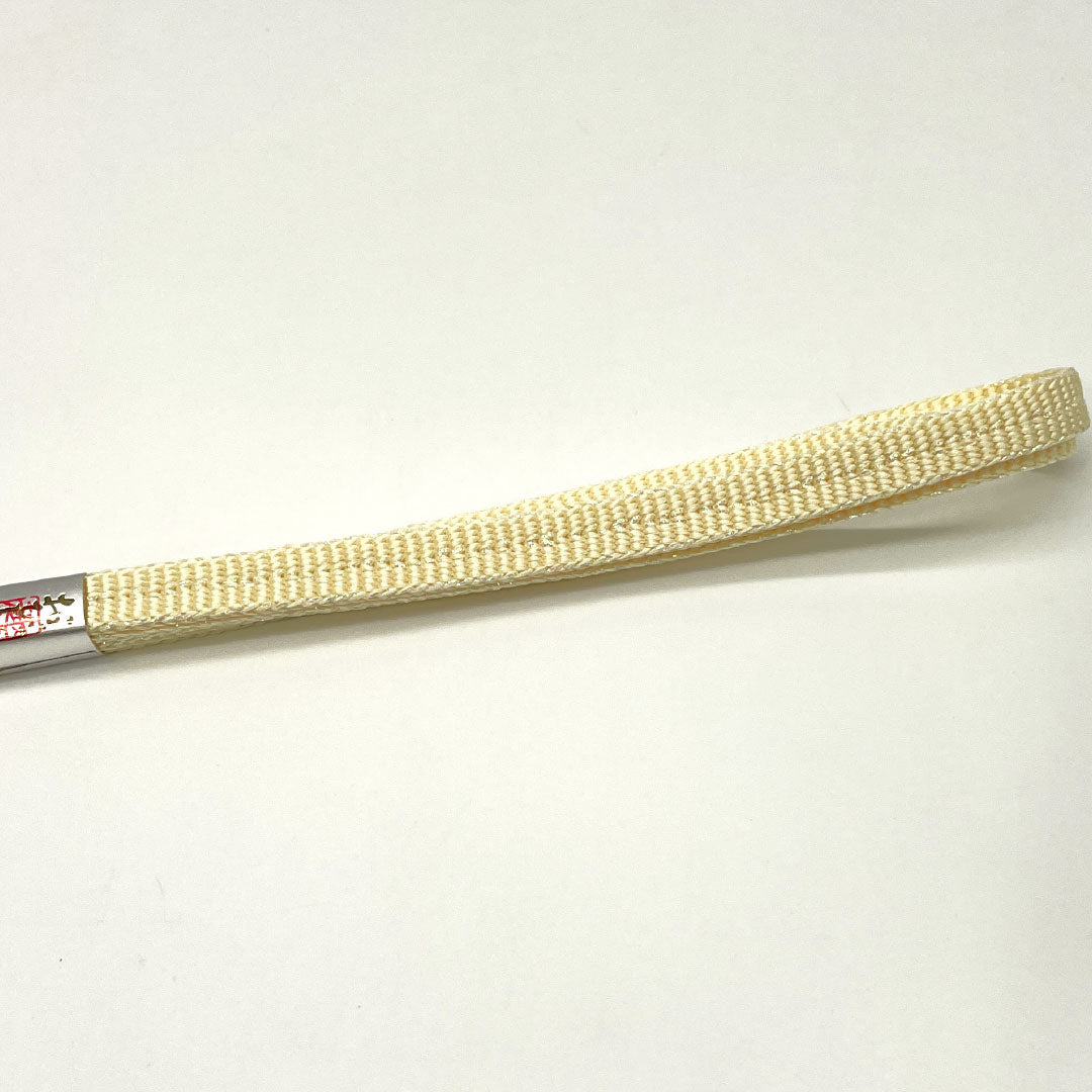 (Unused, pre-owned item) Obijime and Obiage Set, Silk, New Rank, Pale Egg Yolk Yellow and Cream, Shibori, Diamond Pattern, Length approx. 152cm, Width approx. 1.3cm, Semi-formal, Cream color, 1141000491315