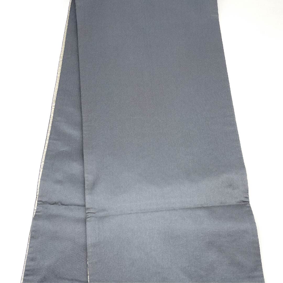 袋帯 水銀色(すいぎんいろ) 銀通し 唐草模様 帯丈430cm 正絹 Sランク 六通 セミフォーマル グラデーション系 1123008792399