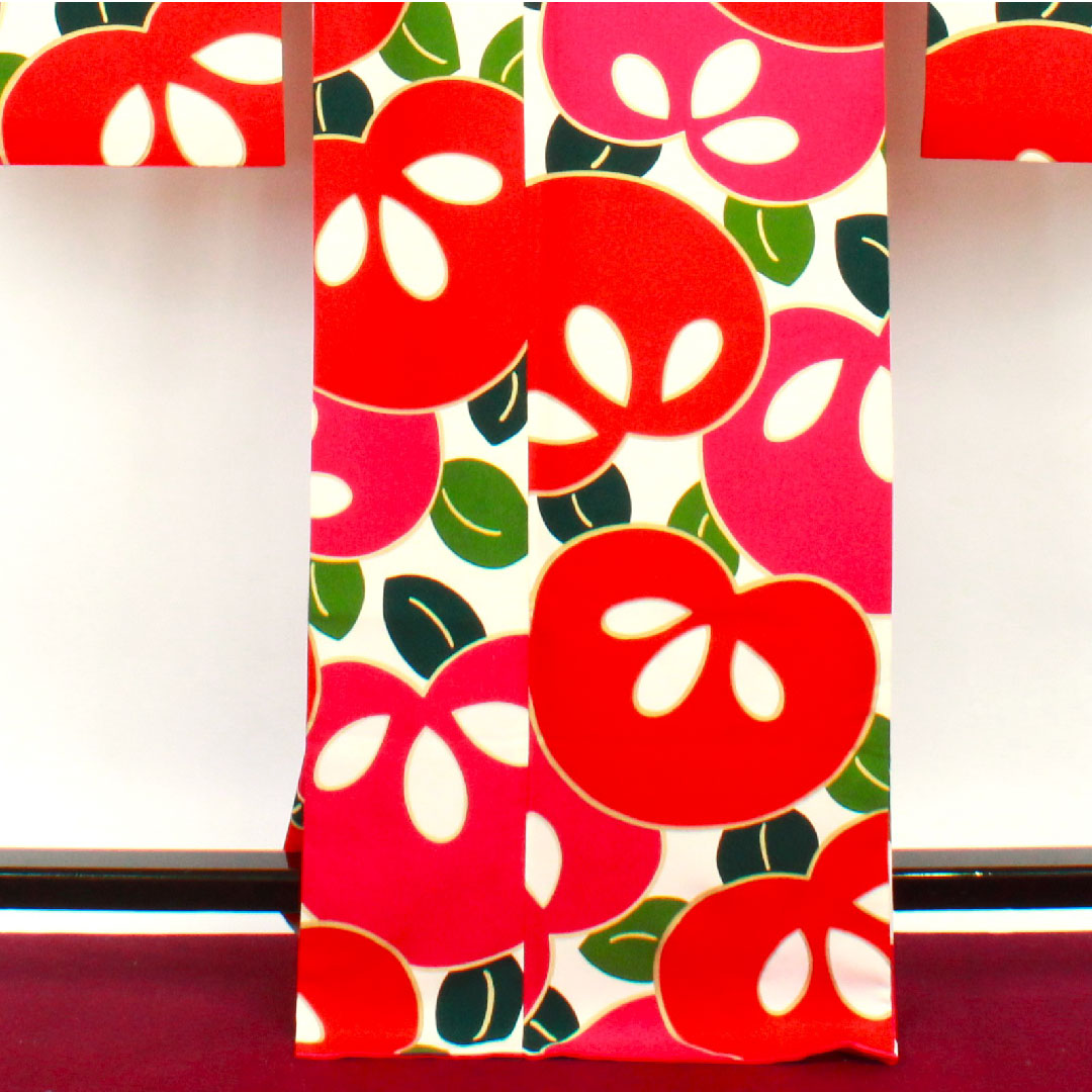 振袖 身丈167.5cm 裄丈67.5cm 袷 洗える着物 橘 ポリ Sランク 白系 1113001432511