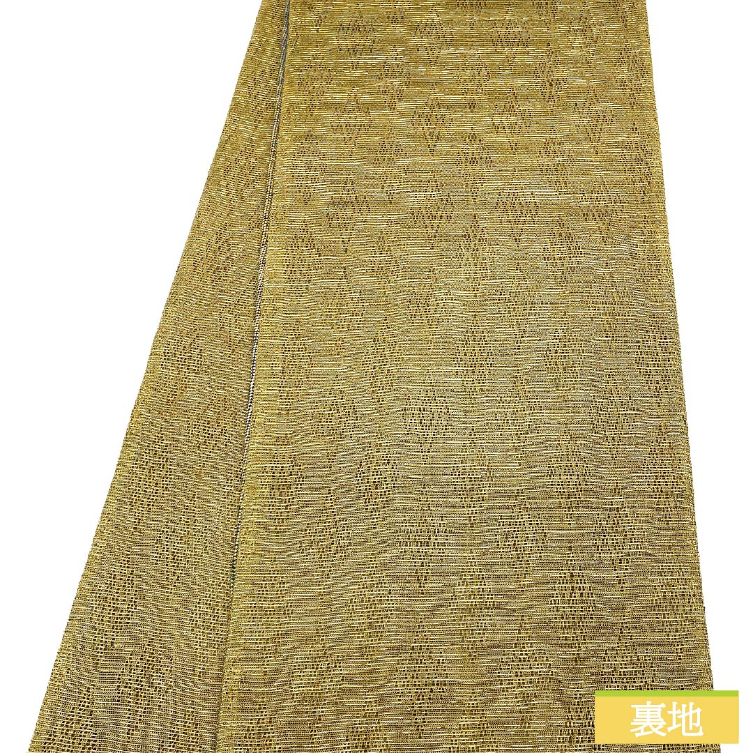 袋帯 正絹 ひなや謹製 西陣織 組織り 菱模様 リバーシブル 帯丈454cm Sランク 全通 セミフォーマル グラデーション系 1123012622499