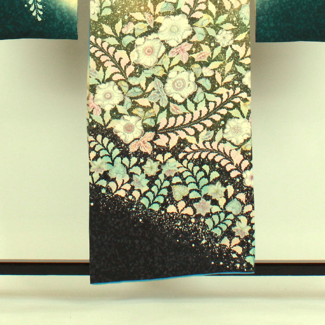 振袖 身丈156cm 裄丈63cm 袷 辻ヶ花 桐屋翠山工房謹製 正絹 Sランク 青系 1113000442317