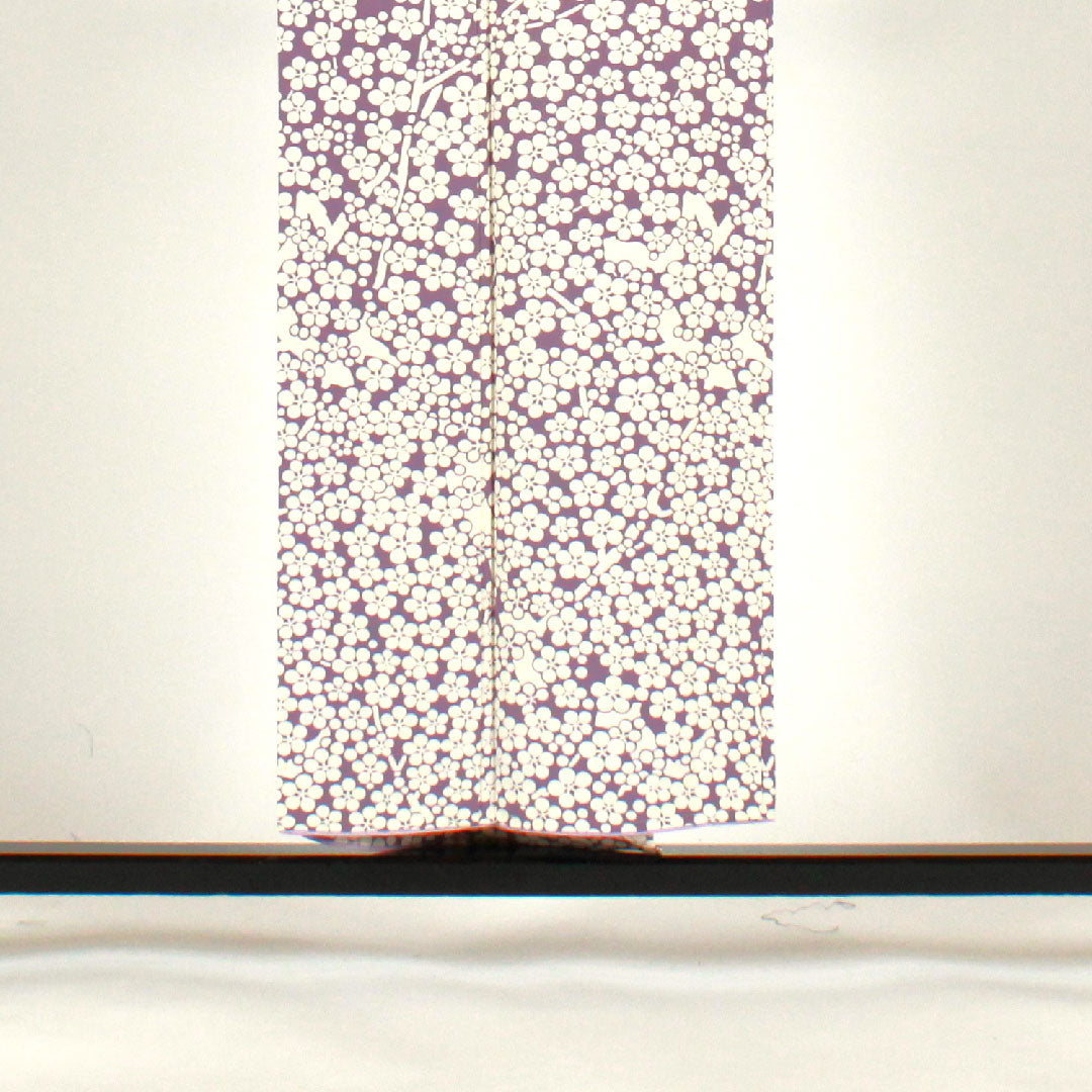 小紋 身丈154cm 裄丈62cm 袷 梅 正絹 Sランク 紫系 1115001492220