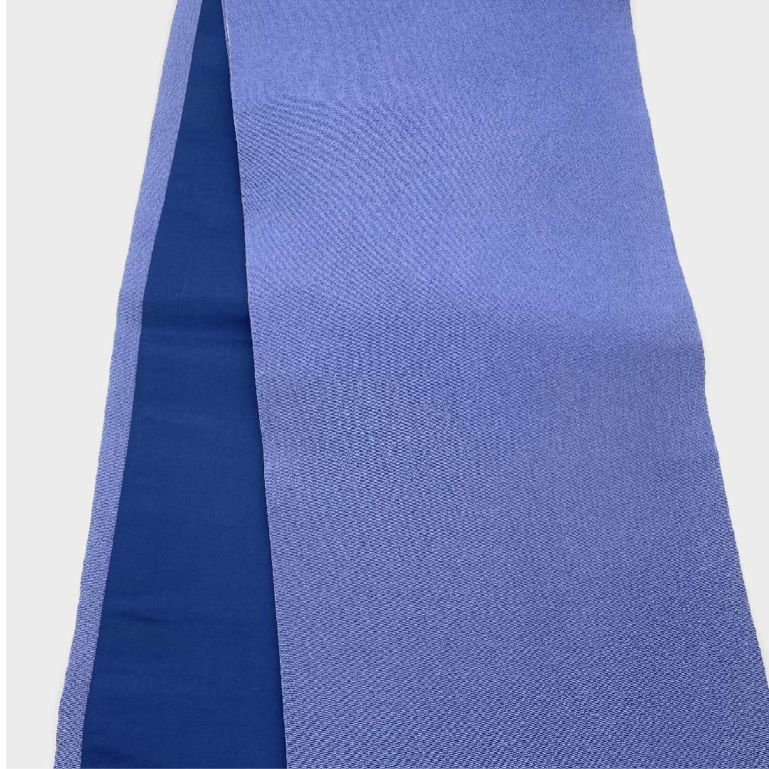 名古屋帯 江戸納戸色 作家物 辻ヶ花 帯丈368cm 正絹 優品 ポイント柄 カジュアル 水色系 1124004013324 開き仕立て