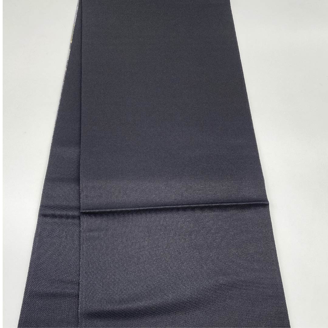 袋帯 黒色 竹模様 帯丈442cm 正絹 Sランク ポイント柄 セミフォーマル 黒系 1123009412310