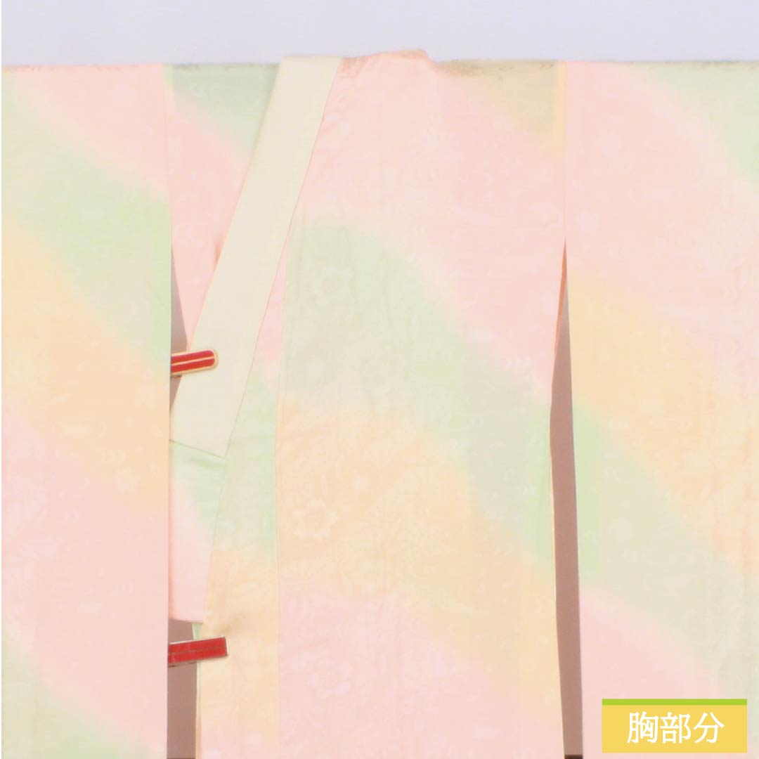 長襦袢 正絹 Aランク 身丈128.5cm 裄丈64cm 単衣 ボカシ染 吉祥文様 グラデーション系 1129000743399