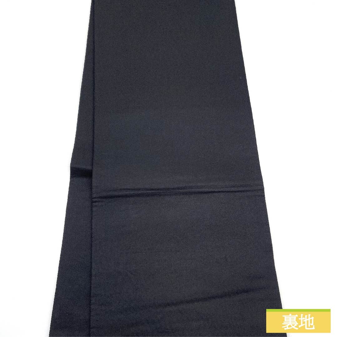 袋帯 正絹 碧色色(へきしょくいろ) 蝶 菊 桜 帯丈426cm Sランク 六通 フォーマル 緑系 1123011982319