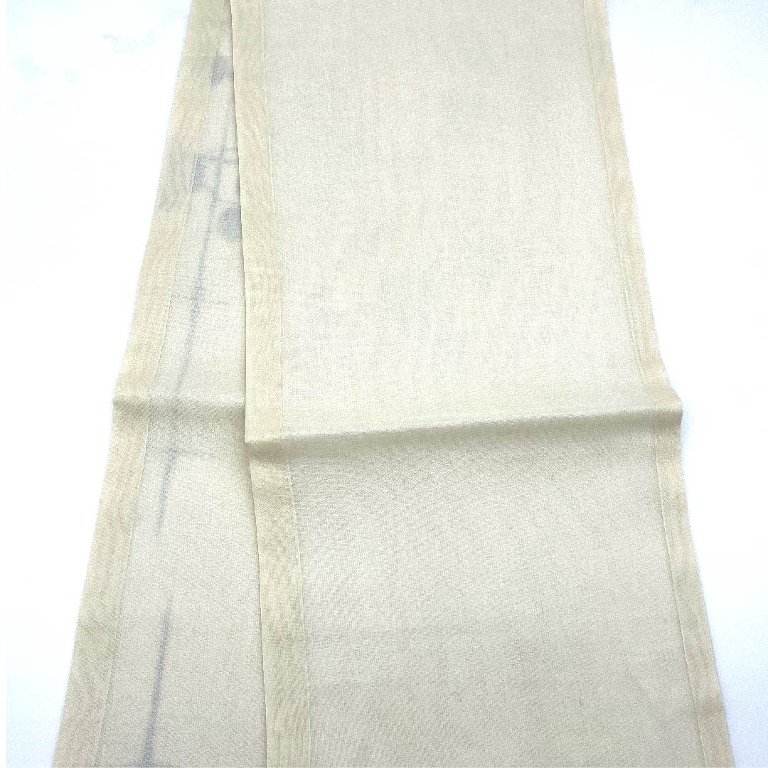 Fukuro obi, summer obi, ecru (kinari-iro), gourd pattern, summer wear, obi length 444cm, polyester, S rank, point pattern, semi-formal, cream color, 1123008562315