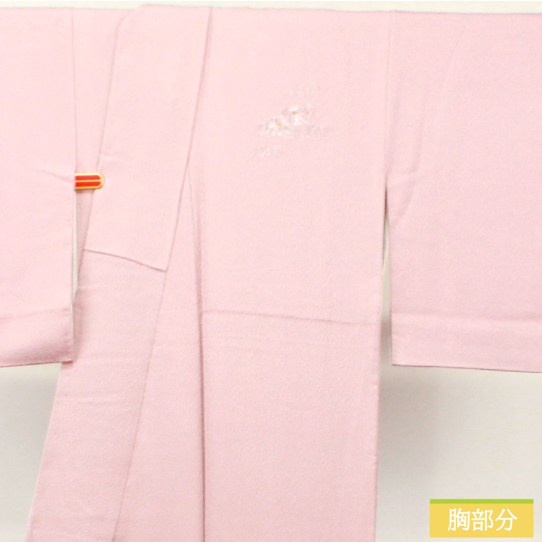 訪問着 正絹 袷 身丈161cm 裄丈66cm 葡萄色 刺繍 吉祥文様 Sランク 紫系 1112003532420