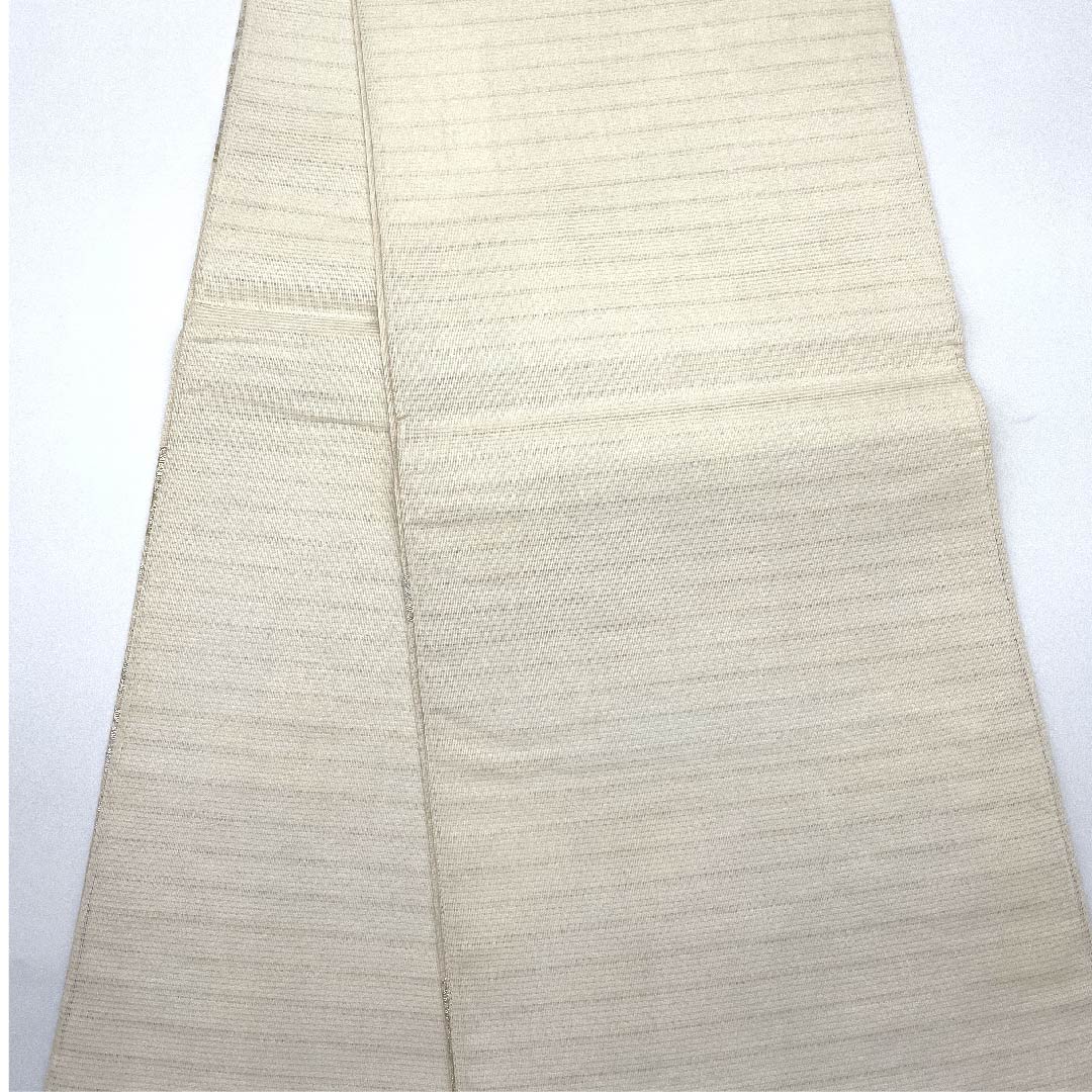袋帯 生成り色(きなりいろ) 夏帯 華文 亀甲 唐草 帯丈430cm 正絹 Sランク 六通 フォーマル クリーム系 1123007362315