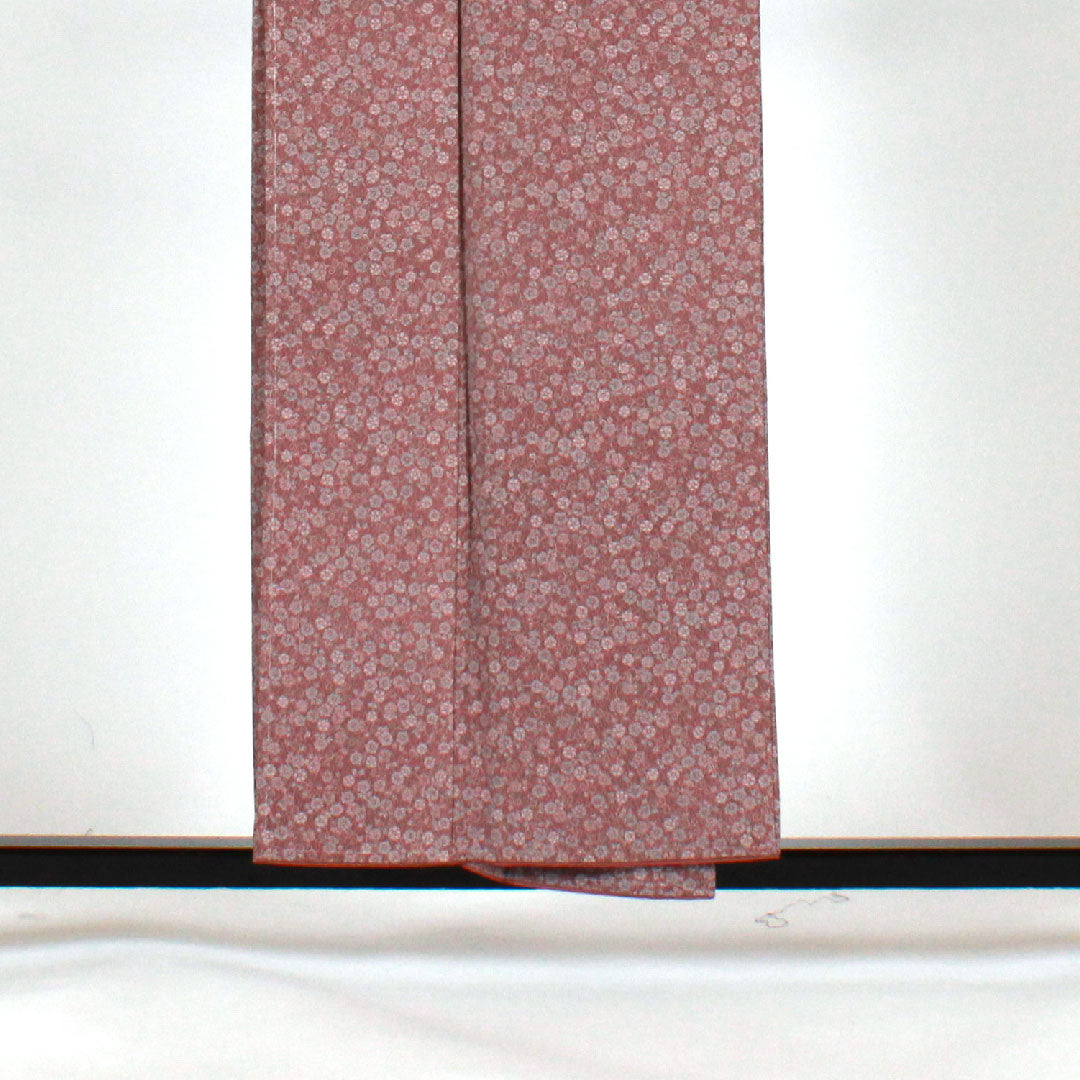 小紋 身丈156cm 裄丈63cm 袷 小花文様 正絹 Sランク 紫系 1115001462320