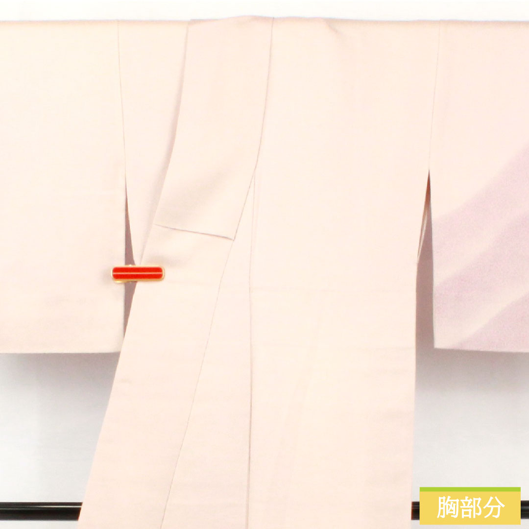 訪問着 正絹 袷 身丈157cm 裄丈63cm 桜色(さくらいろ) 京友禅 鶴 Aランク 紫系 1112005523320