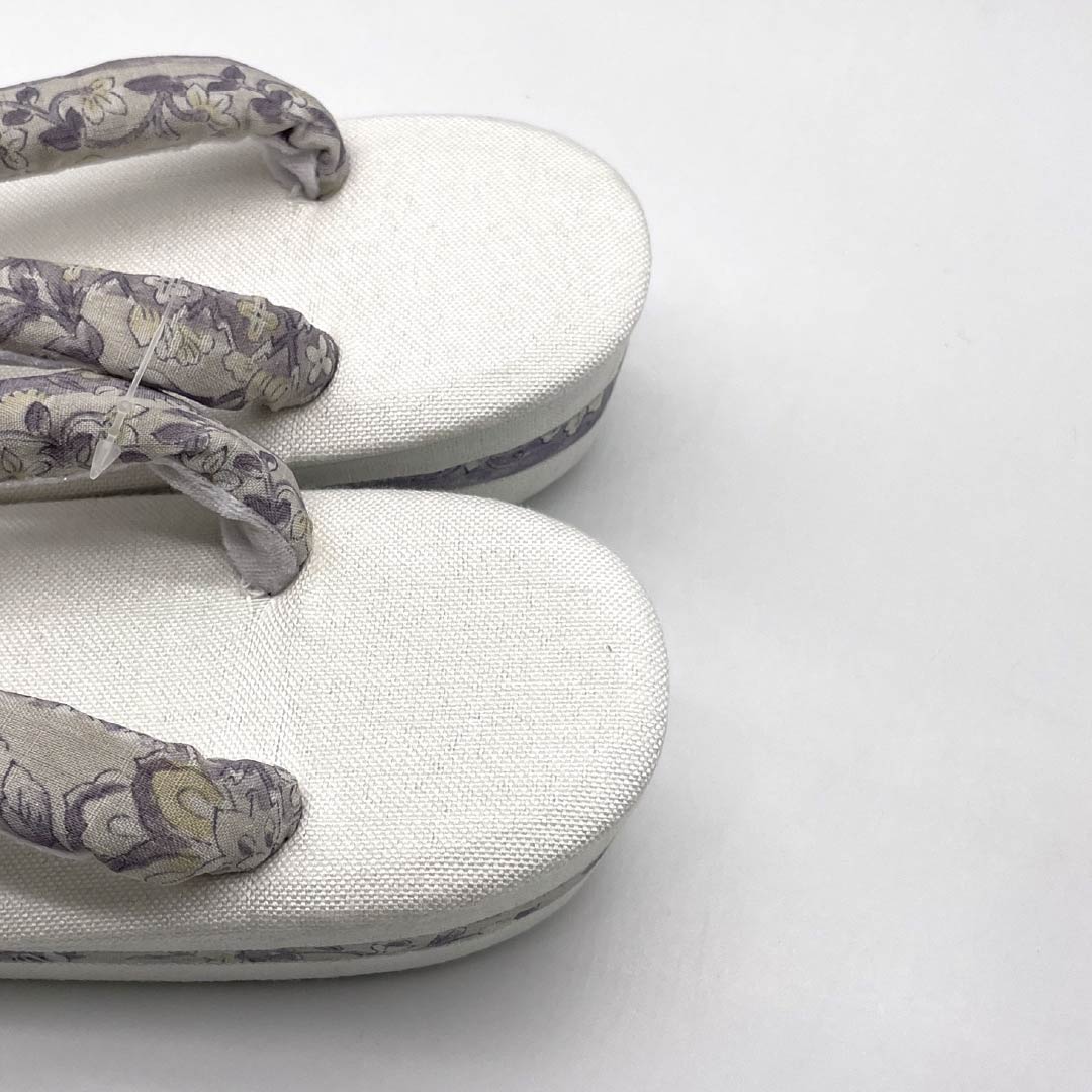 (新品)草履 亜麻 NEWランク 夏草履 亜麻草履 日本製 夏用 長さ24cm Lサイズ 白系 1122001641411