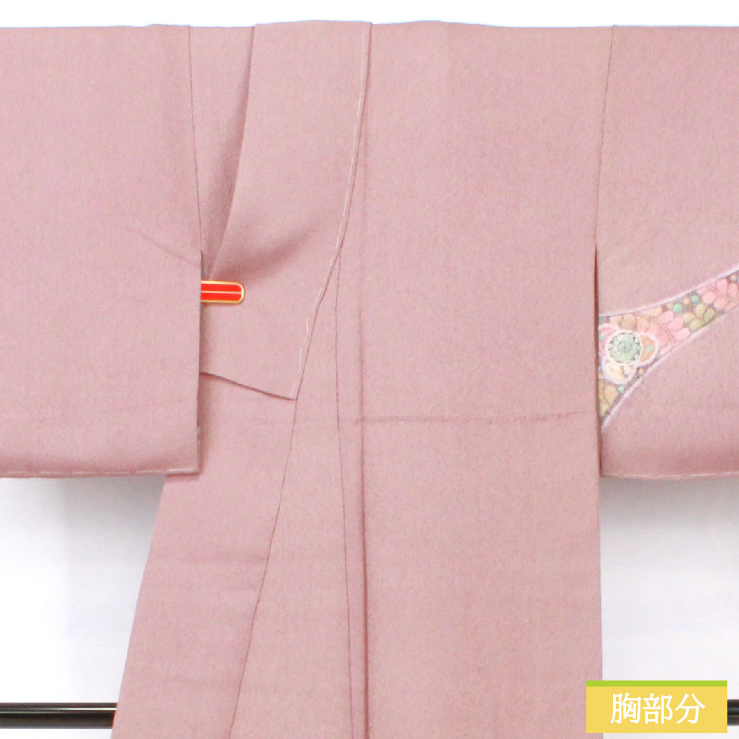 訪問着 正絹 袷 身丈157cm 裄丈66.5cm 葡萄色(えびいろ) 辻ヶ花 パールトーン加工 Aランク 紫系 1112005863320