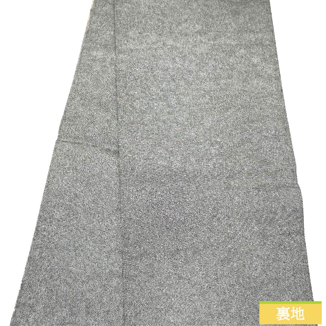 袋帯 空色鼠色(そらいろねずいろ) 紅葉 梅 帯丈444cm 正絹 Sランク 六通 フォーマル グレー系 1123010472322