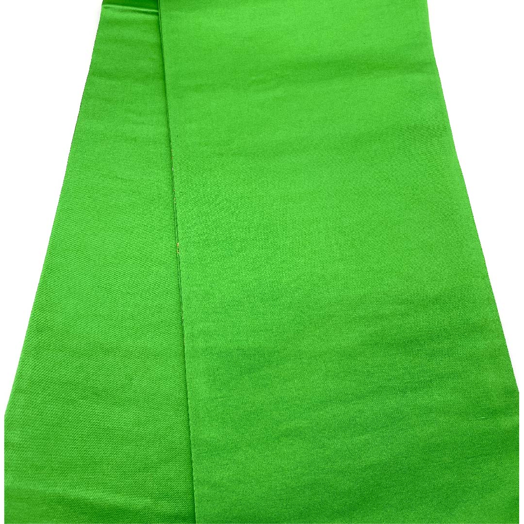 袋帯 薄青色(うすあおいろ) 観世流水 桔梗 菊 松 帯丈432cm 正絹 Sランク 六通 フォーマル 緑系 1123007012319