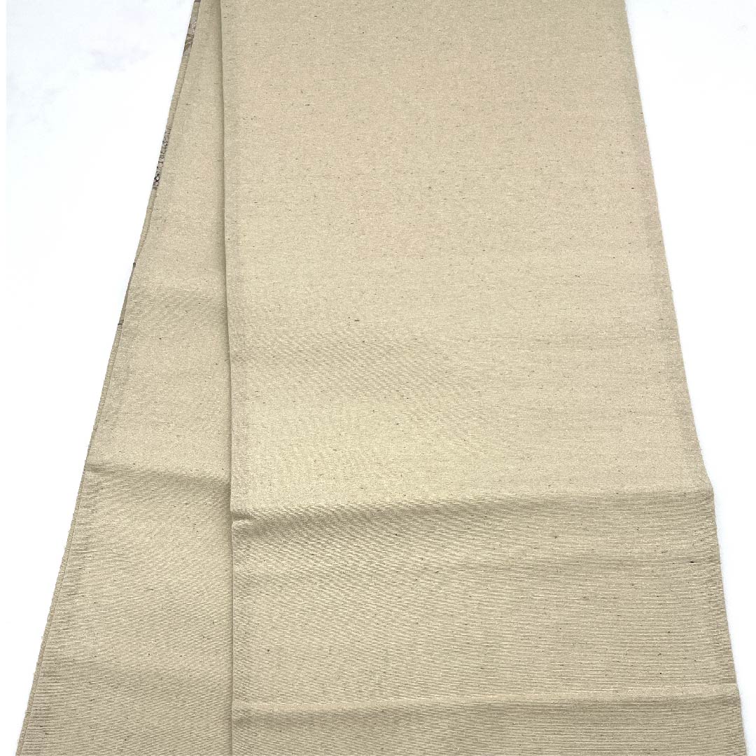 袋帯 生成り色(きなりいろ) 加納幸 源氏香 帯丈437cm 正絹 Sランク 六通 セミフォーマル ベージュ系 1123008612325